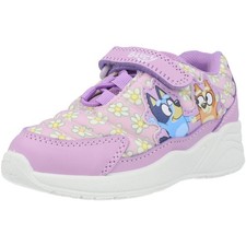 Kids Bluey Emboss Trainers Purple White Comfort