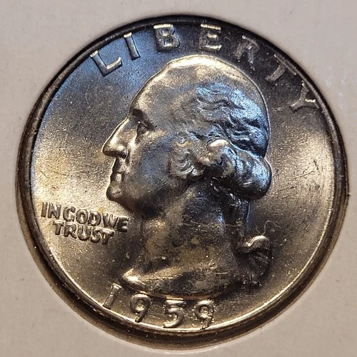 1959 D Washington Quarter BU Uncirculated Mint State 90% Silver 25c US Coin