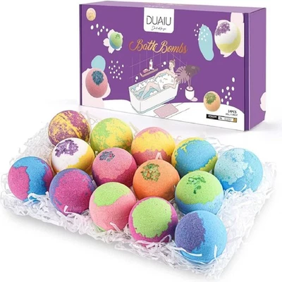 ‎MAYLAWN Bath Bombs Gift Set 14-Pieces Handmade Fizzy Bubble Bath Bombs Vegan
