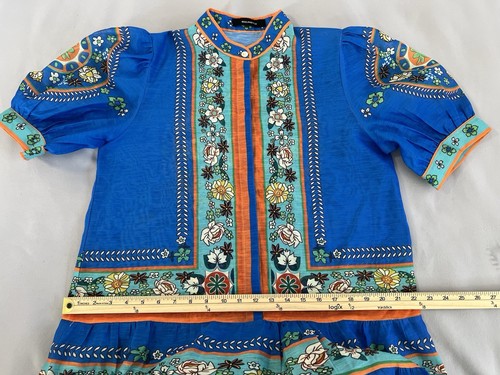 beulah style dress Layered Floral Multicolor Womens Puff Sleeve - Photo 4/12