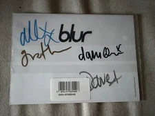 BLUR -SIGNED AUTOGRAPHED POSTCARD  Britpop
