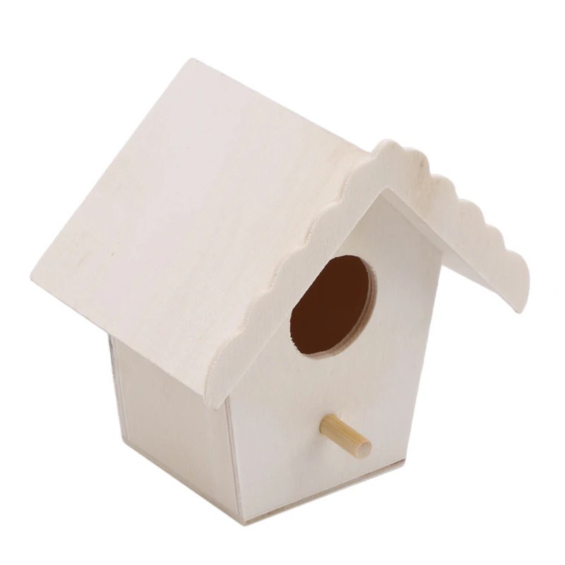 Bird Nest, Parakeet Box, Breeding Wood Budgie Parrot Sparrow 7.8&rdquo; X 4.7&rdquo; X 4.7&rdquo;