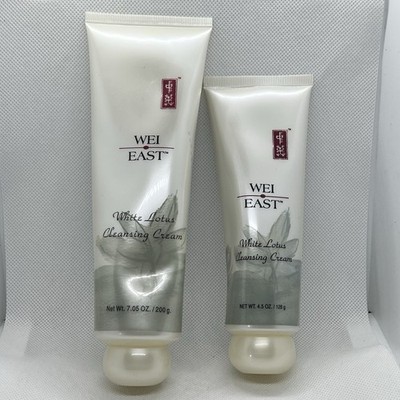 Lot of 2 Wei East White Lotus Moisturizing Cleansing Cream 7.05 oz & 4.50 oz NOS