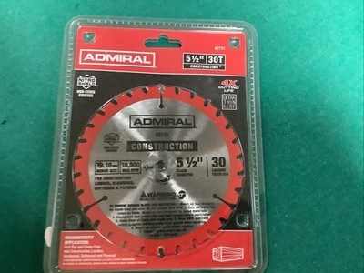 Circular Saw Blade By Admiral, New, 5 1/2  30 Carbide 30T, #62731