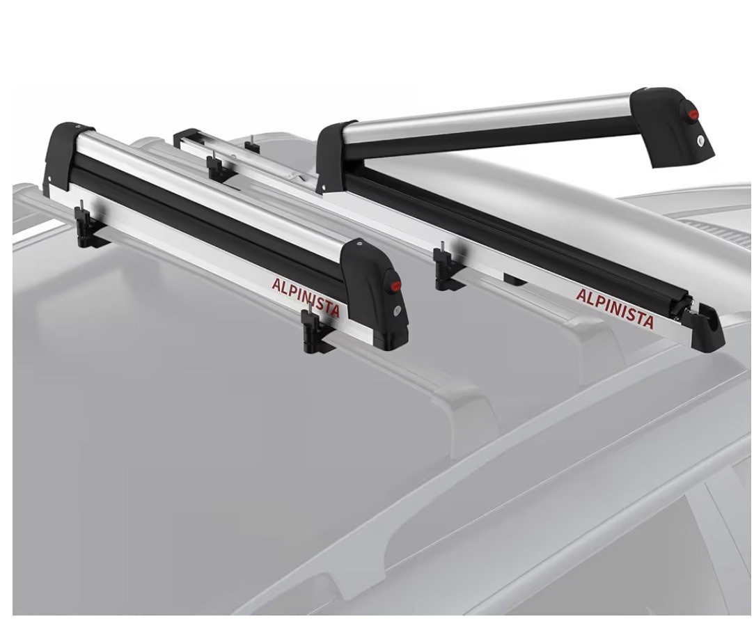Rack Roof Rack Fits 5 Ski Pairs Or 4 Snowboards