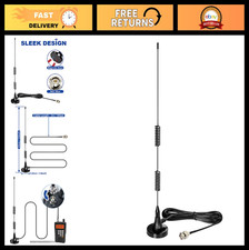20-1300MHz Magnetic Base Police Scanner Antenna - HF VHF UHF BNC Male for Two-Wa