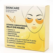 LaSplash Cosmetics Vitamin C, Brightening  Jelly Eye Mask. 40 Pcs/ 20 Pairs-New