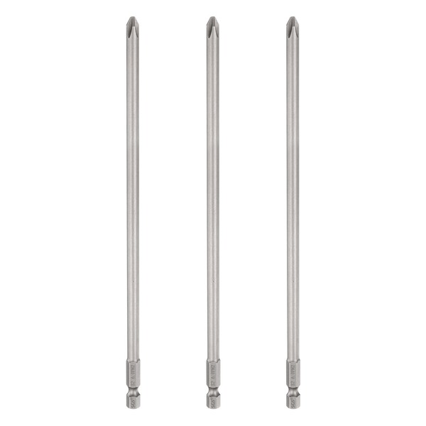 "PH2 Kreuzschlitz-Bits FüR Schraubendreher, 3Er-Set, 1/4\" Sechskant, 8\""-image