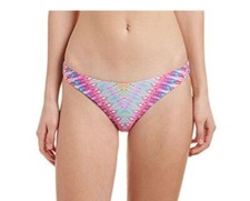 Pilyq Bikini Bottom Reversible Blue Tie Dye 76 Ruched Back