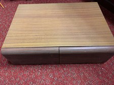 Vtg VHS VCR Cassette Holder Storage Case 18 Tapes Faux Wood Grain 80-90's Retro