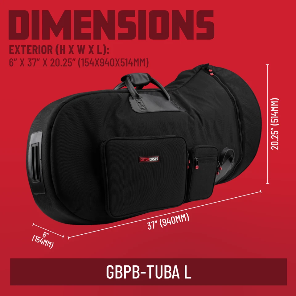 Estuche Gator Serie Allegro Pro Bolsa para Tubas de Gran Tamaño; (GBPB-TUBA-L) Foto 2 de 4