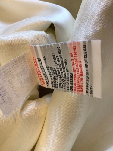 Party Full Length Satin Alvina Valenta Maids NY dress. Size 10. Ivory/Golden - Picture 5 of 7