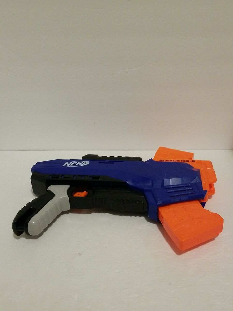 Lança Dardo Elite Rukkus Ics 8, Nerf, Azul/laranja