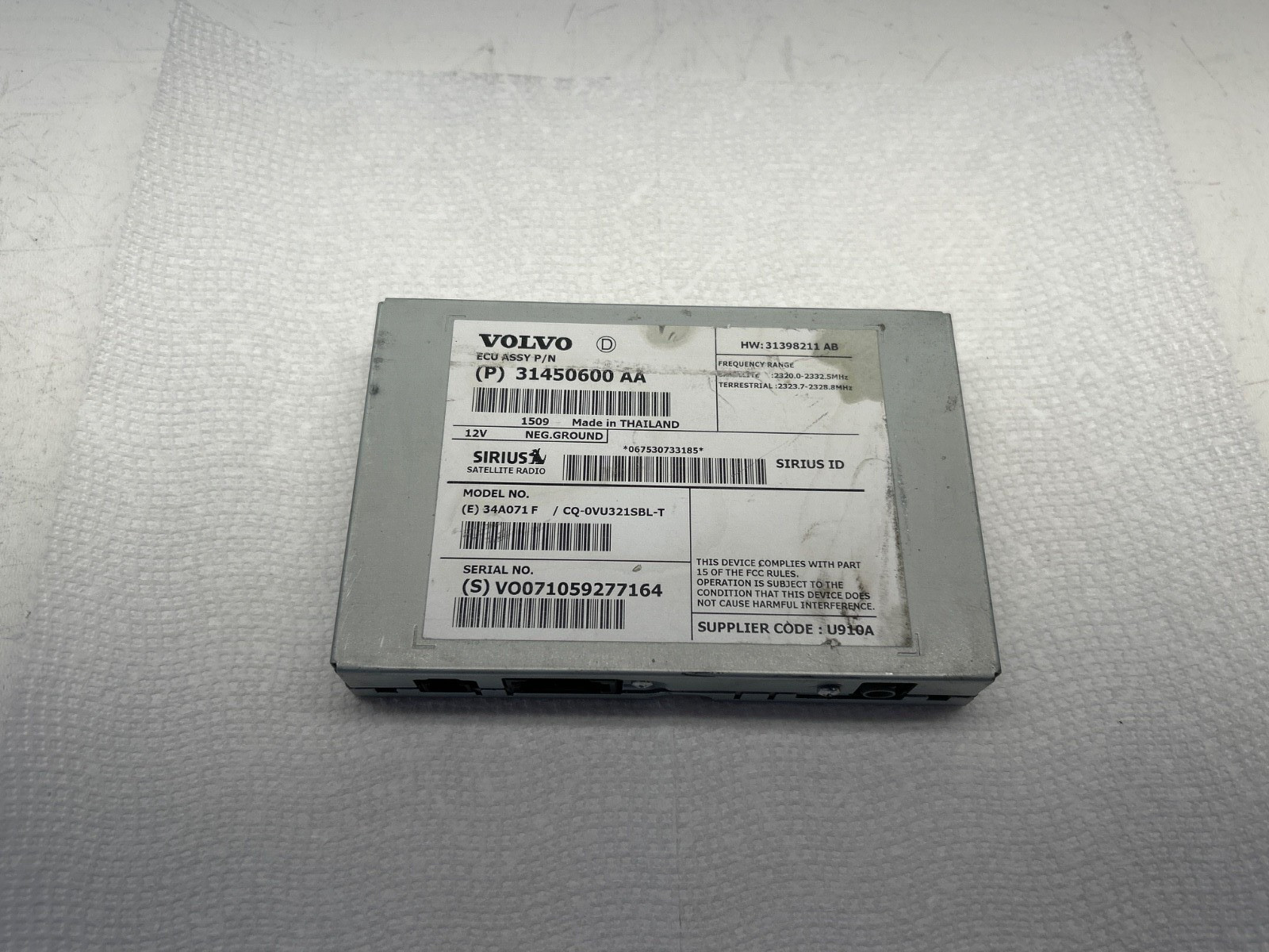 OEM Satellite Radio Control Module FOR 2015 2016 2017 Volvo XC60 XM 31450600