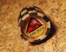 VTG Just Eat Pizza Handmade Wine Bottle Stopp...