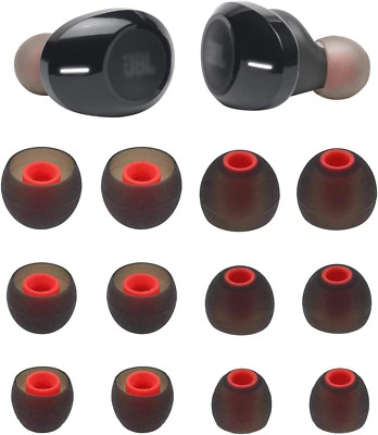 ALXCD Ear Tips Compatible with JBL Tune 125TWS Headphones, 6 Pairs S M L Sizes 