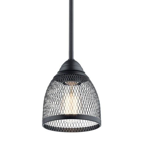 Kichler 52272BK Black Metal fixture w/ Mesh Shade -Box Opened For Pictures Only - Picture 10 of 10