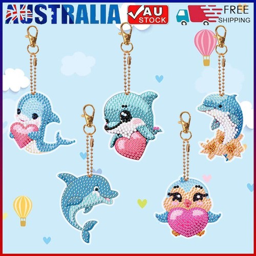 LUOZZY 5pcs LED Dolphin Keychains | Light Up & Sound Keyrings, Cute Cartoon Bag Pendants For Gifts - View #6