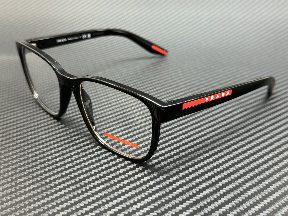 Prada Linea Rossa PS 06PV Black Mens 55mm Eyeglasses 1AB1O1 Model  
