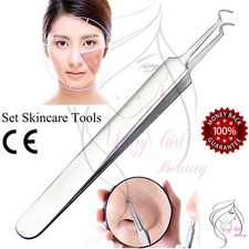 Blackhead Facial Acne Spot Pimple Remover Tweezer Curve Extractor Tool Comedone