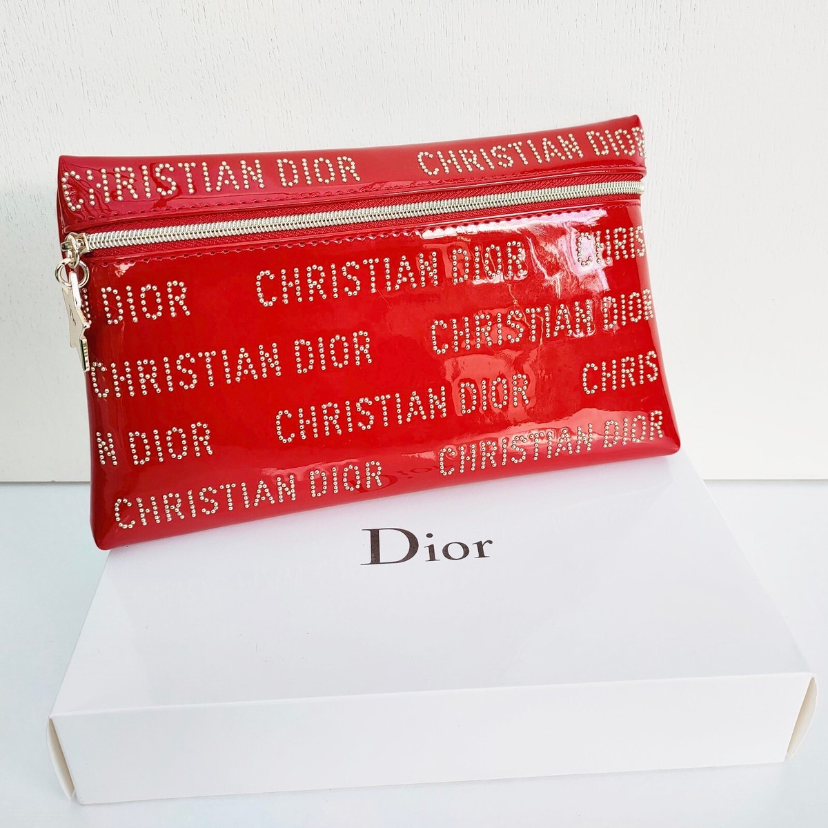 小物 Christian Dior Plisse Accessory Case Red 小物 Christian Dior Plisse Accessory Case Red CD Dior Beauty Red