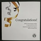 2021-W Proof $1 American Silver Eagle Congratulations Set OGP No Coin