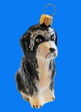 NEWFOUNDLAND DOG EUROPEAN BLOWN GLASS CHRISTMAS TREE ORNAMENT