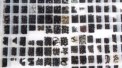 BLACK CZECH BEADS LOT BIGGEST Assortment Czech Glass Beads SALE Czech Republic