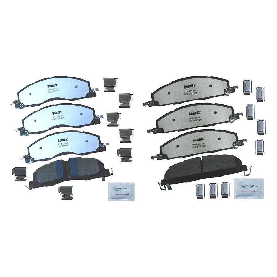 Juego de pastillas de freno delanteras traseras BENDIX FLEET METLOK para Ram 2500 Dodge Foto 2 de 4