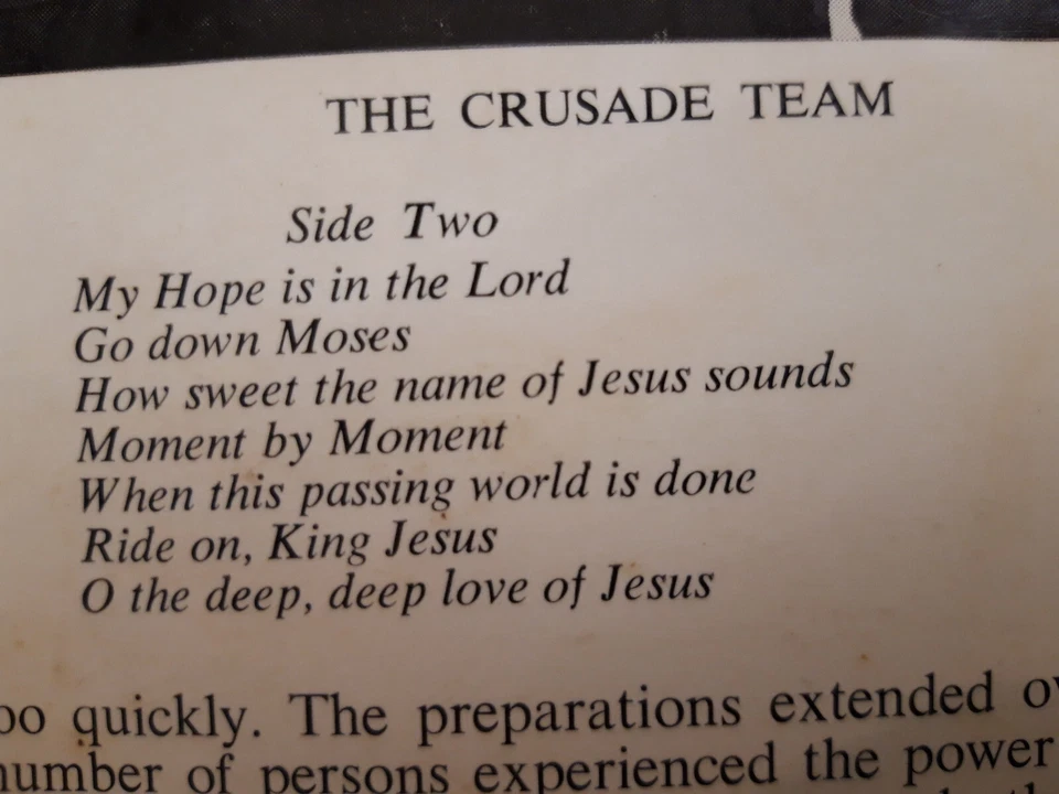 CROYDON FOR CHRIST CRUSADE  Various  10" LP  UK  Choral  Gospel   Private press - Image 4 of 4