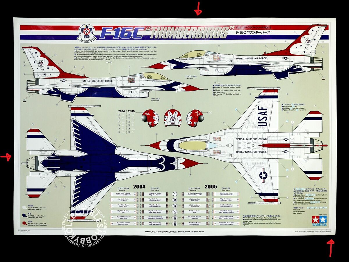 Tamiya 1/32 Aircraft Series No.16 USAF F-16C Thunderbirds Tamiya 1/32 Aircraft Series No.16 USAF F-16C Thunderbirds