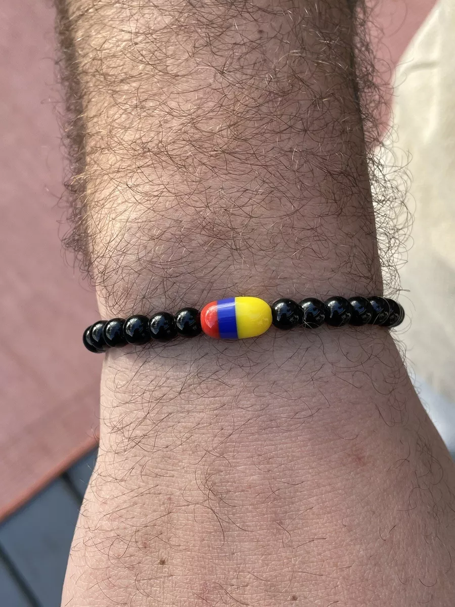 Bracelet with hotsell one black bead