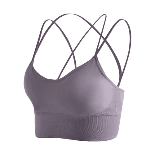 Damen Sport-BH nahtlose Bralette Tank Crop Top gepolstert BH Bustier Cami Weste - Bild 16 von 24