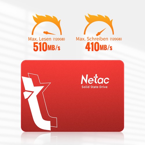 Netac Interne Festplatte 120G 256G 2.5" SATA III 6 GB/s SSD bis zu 560MB/S SSD - Afbeelding 13 van 19