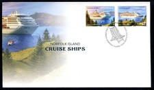 2018 Norfolk Island Cruise Ships (Gummed Stamps) FDC - Norfolk Island PMK