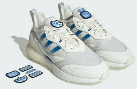 Size 10.5 - adidas ZX 2K Boost 2.0 White Blue Bird 2021 for sale 