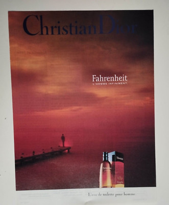 Miss Dior Vintage Print Ad !! '' Fahrenheit Eau de Toilette For Men ''
