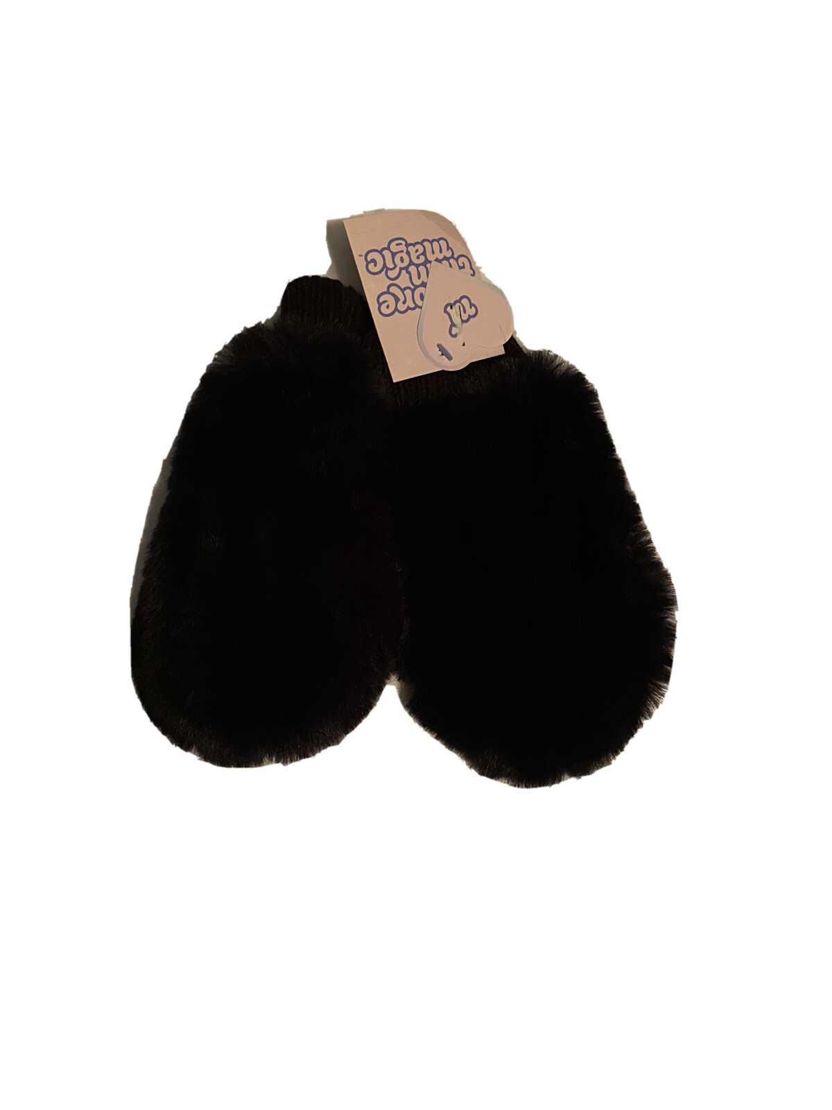 More Than Magic Mittens Black In Color With Faux Fur
