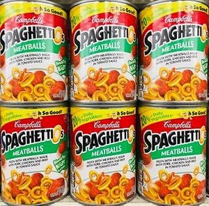 6 Cans Campbell S Spaghettios Meatballs 15 8 Oz Fast Free Shipping Ebay