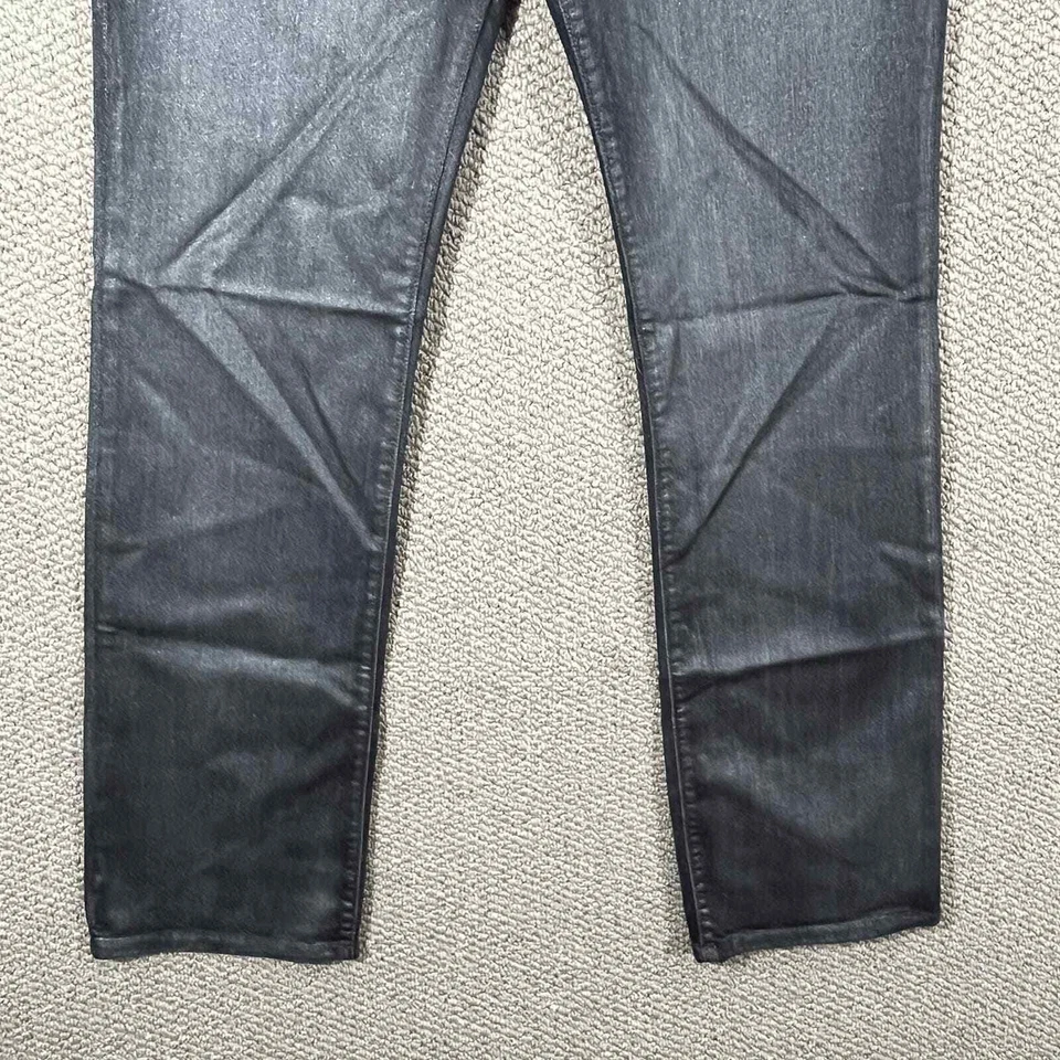 Pantalones de mezclilla David Kahn para mujer talla 31 negros grises pierna recta informales EE. UU. Foto 3 de 4