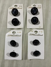 Streamline Navy Gold Round Shank Buttons