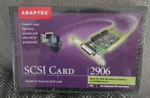 VTG NEW SEALED ADAPTEC AVA-2906 32 Bit PCI SCSI Controller Card PC MAC
