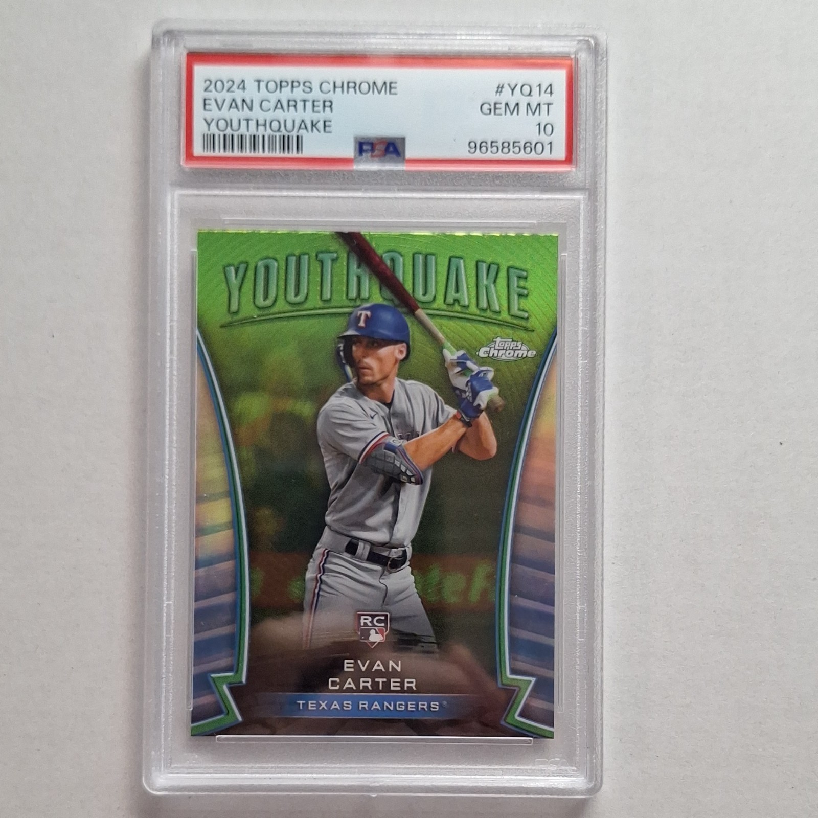 2024 Topps Chrome Youthquake Evan Carter Rookie #YQ-14 PSA 10