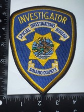 Solano County Special Investigations Bureau Investigator Obsolete Patch CA