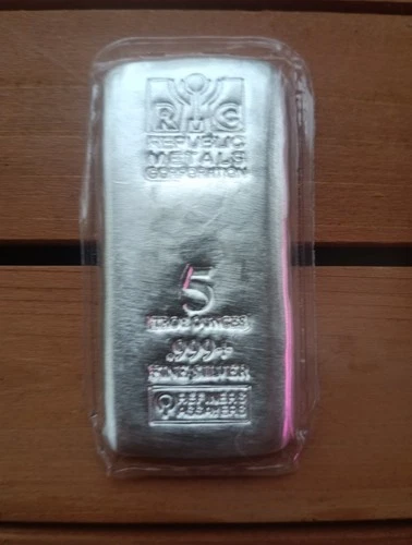 New Listing5 oz Republic Metals Silver Bar .999 Fine Sealed