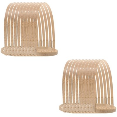 2 Count Beverage Packaging Tray Coffee Cup Carriers for Drinks Bamboo