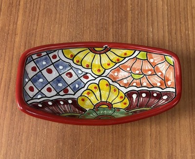Lebendige mexikanische Talavera Stil Keramik Schale - handbemalt ''Arte Mexico''