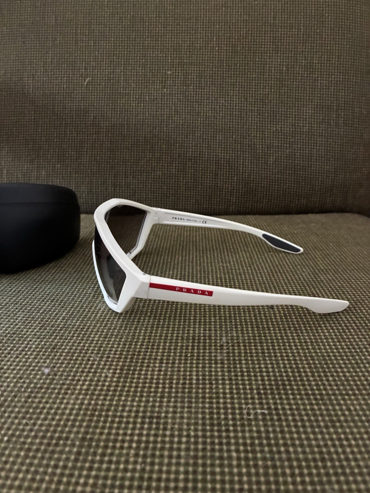 PRADA Shield Lightweight White Plastic Sunglasses… - image 2