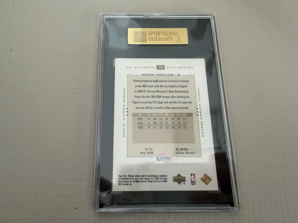 KEYON DOOLING 2000-21 UD ULTIMATE COLLECTION ROOKIE RC 068/250 SGC9 NO.70 - Image 2 of 2