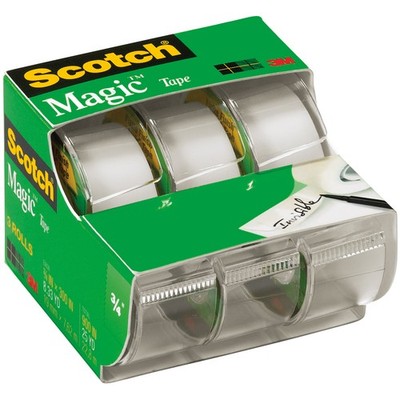 Scotch Magic Tape 3/Pkg-.75''X300'' - 3105-3M